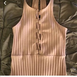 Kendal and Kylie lace up Bodysuit